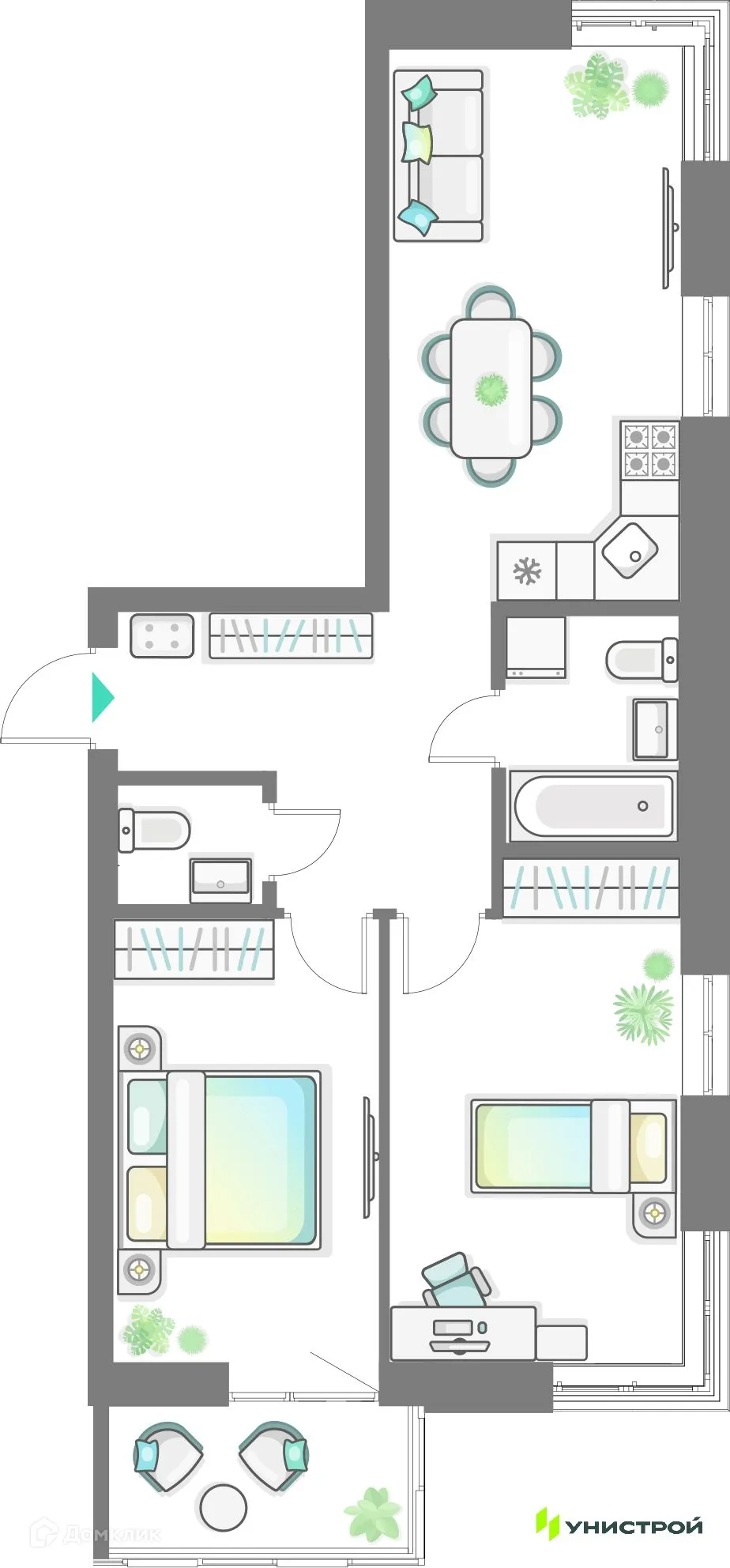 Фото квартиры в ЖК Лето