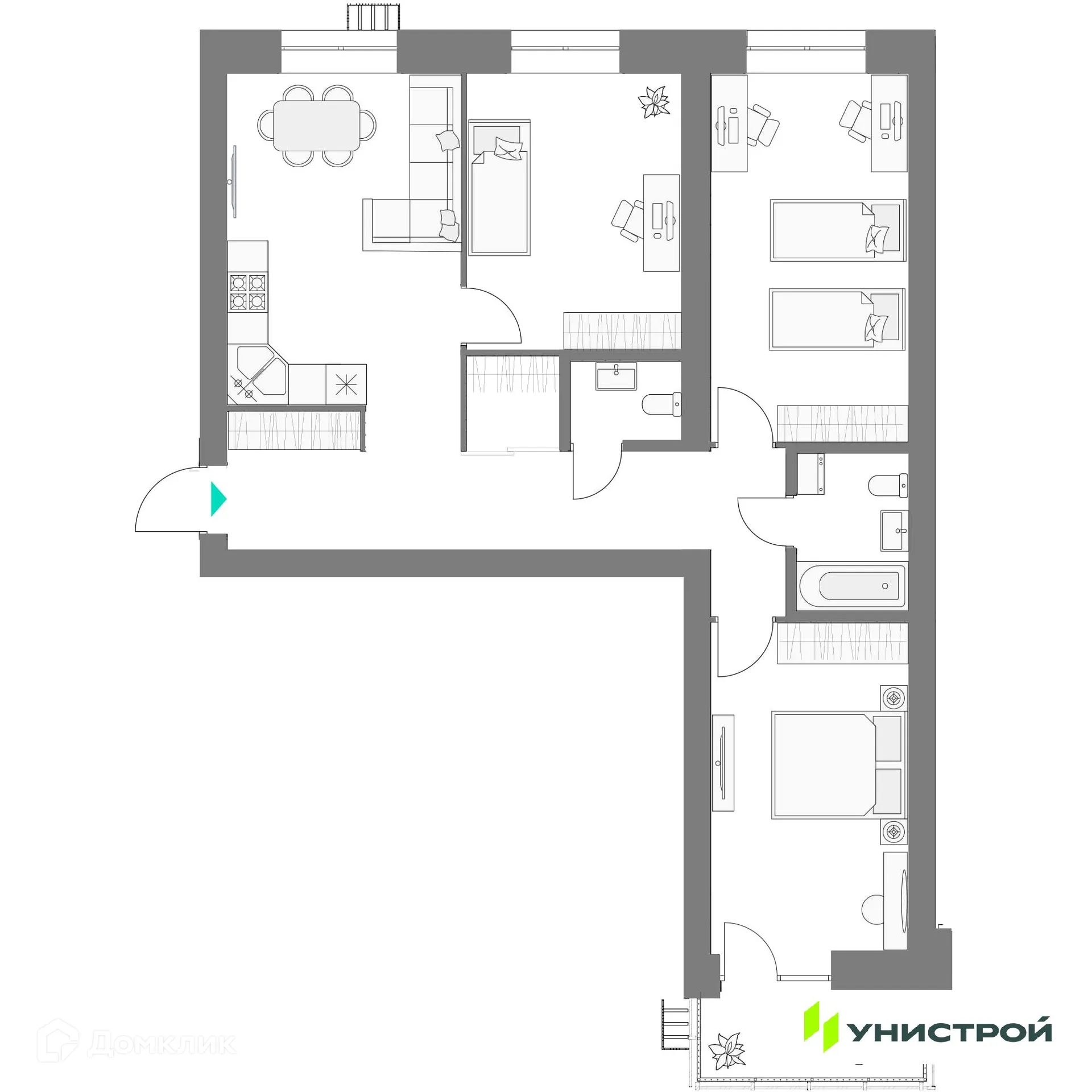 Фото квартиры в ЖК Лето