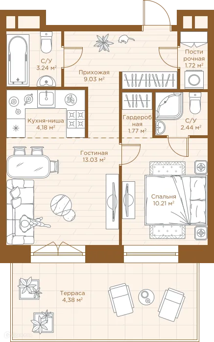 Фото квартиры в ЖК Savin Premier (ЖК Савин Премьер)