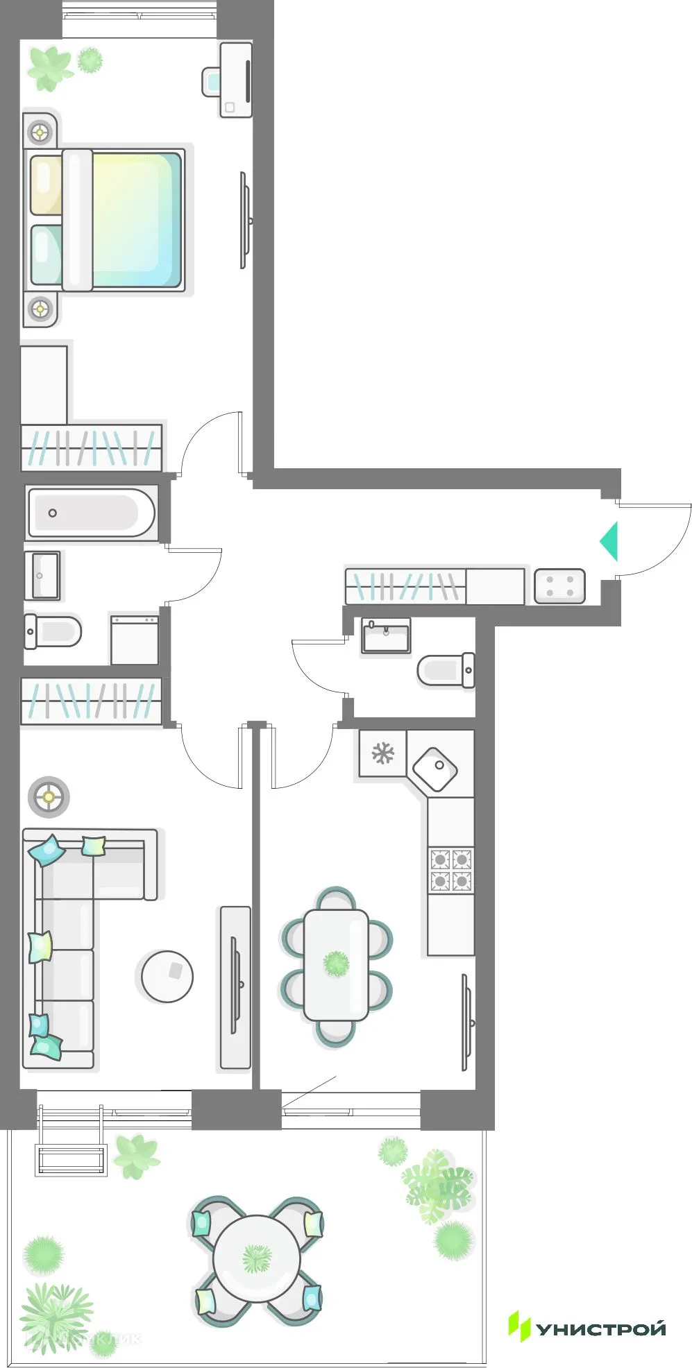 Фото квартиры в ЖК Лето