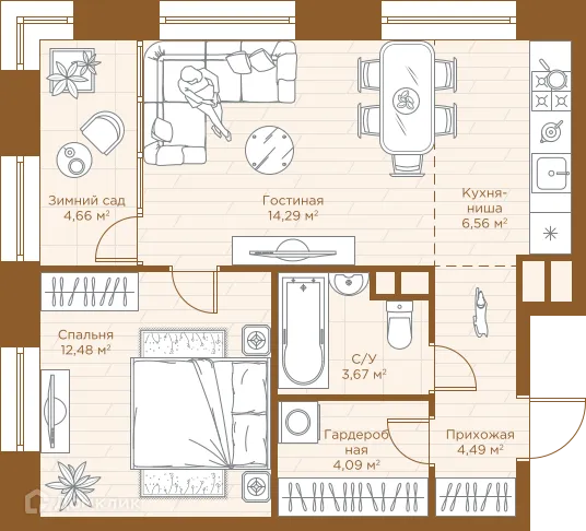 Фото квартиры в ЖК Savin Premier (ЖК Савин Премьер)