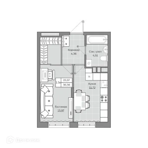 Фото квартиры в ЖК Станция Спортивная