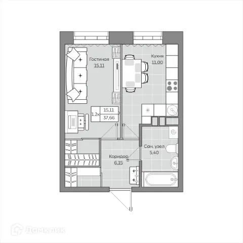 Фото квартиры в ЖК Станция Спортивная