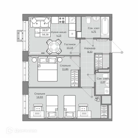 Фото квартиры в ЖК Станция Спортивная