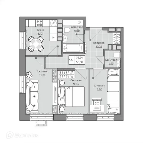 Фото квартиры в ЖК Станция Спортивная