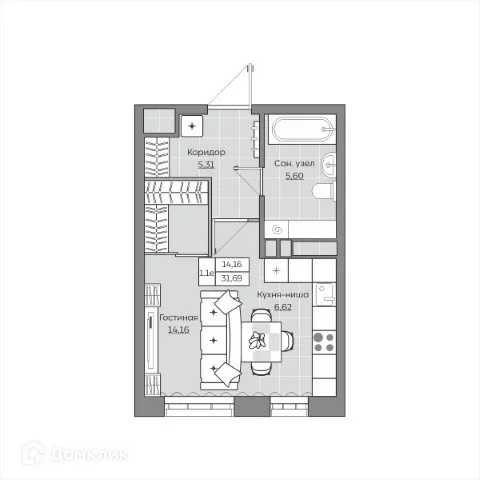 Фото квартиры в ЖК Станция Спортивная
