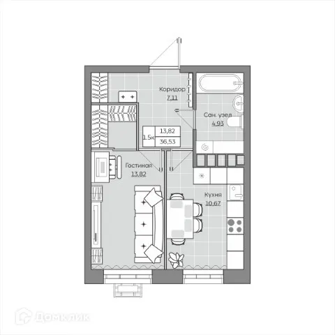 Фото квартиры в ЖК Станция Спортивная