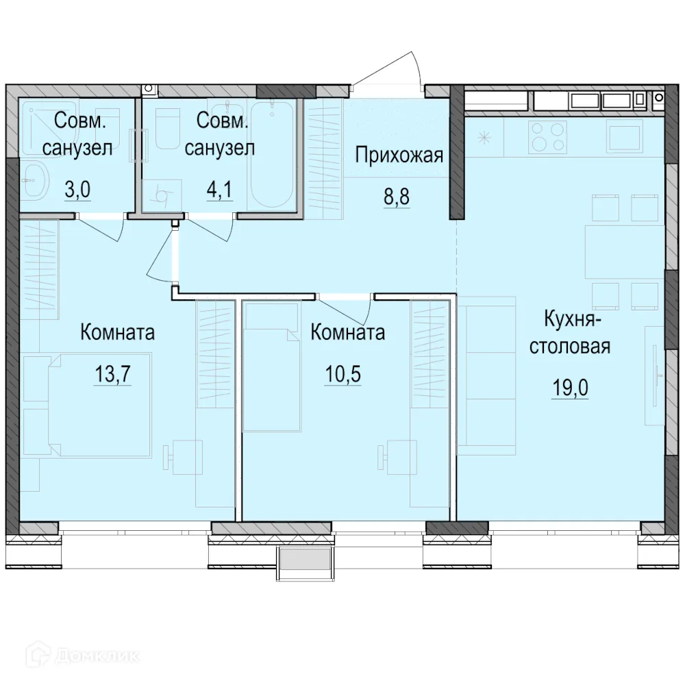 Фото квартиры в ЖК ПаркМаяк