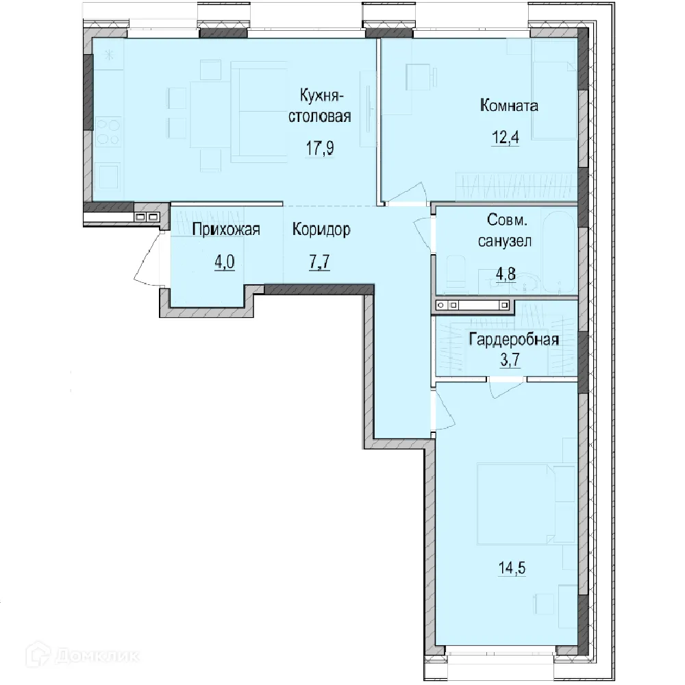 Фото квартиры в ЖК ПаркМаяк