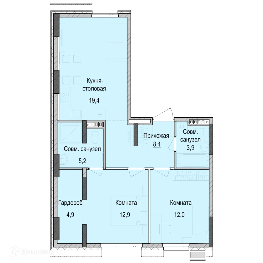 Фото квартиры в ЖК ПаркМаяк