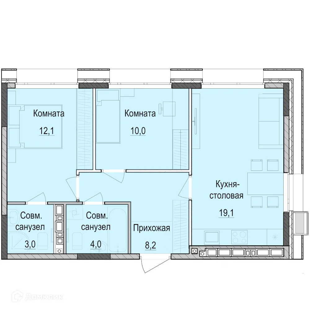 Фото квартиры в ЖК ПаркМаяк