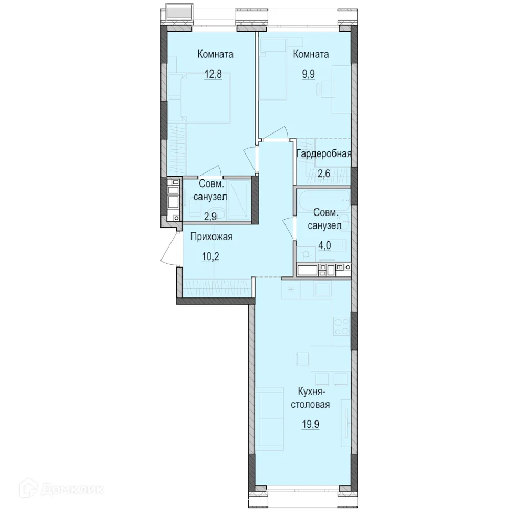 Фото квартиры в ЖК ПаркМаяк