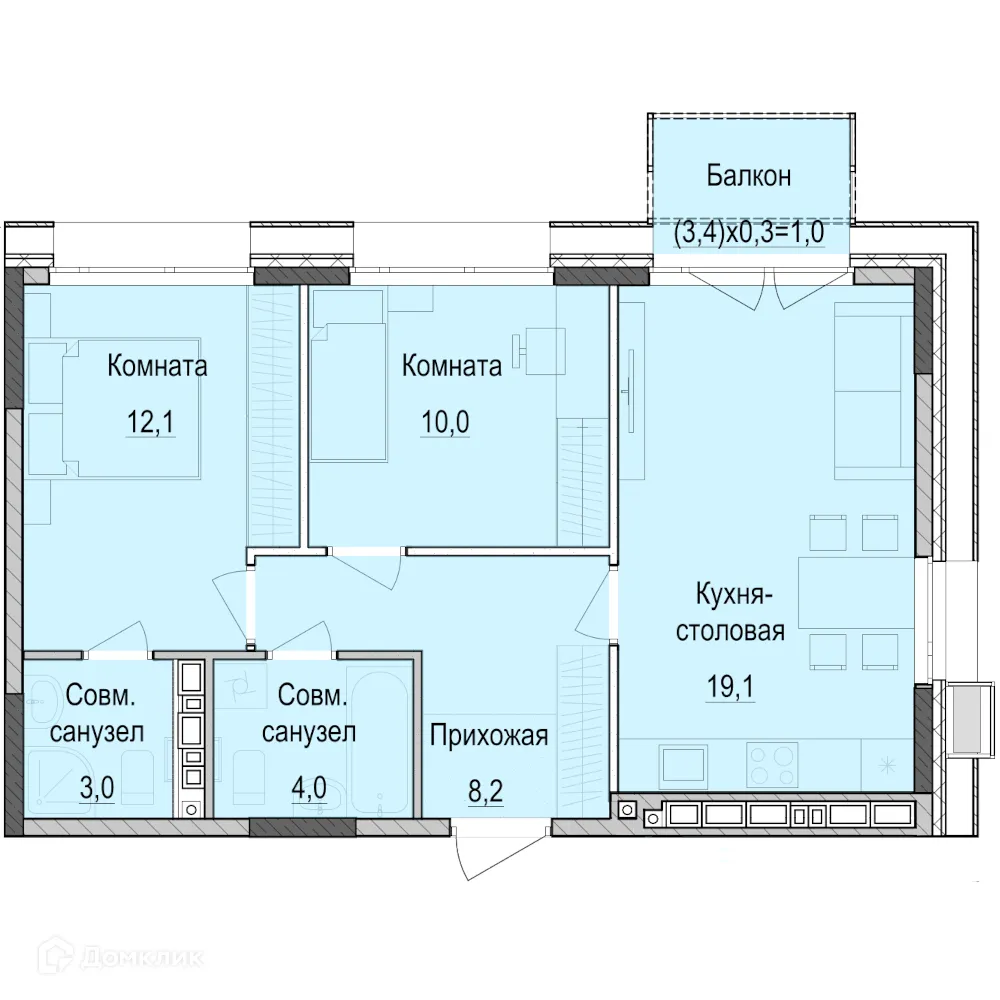 Фото квартиры в ЖК ПаркМаяк