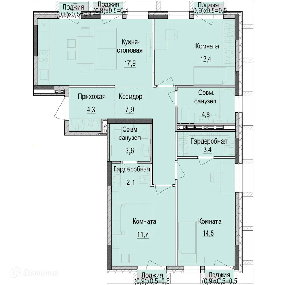 Фото квартиры в ЖК ПаркМаяк