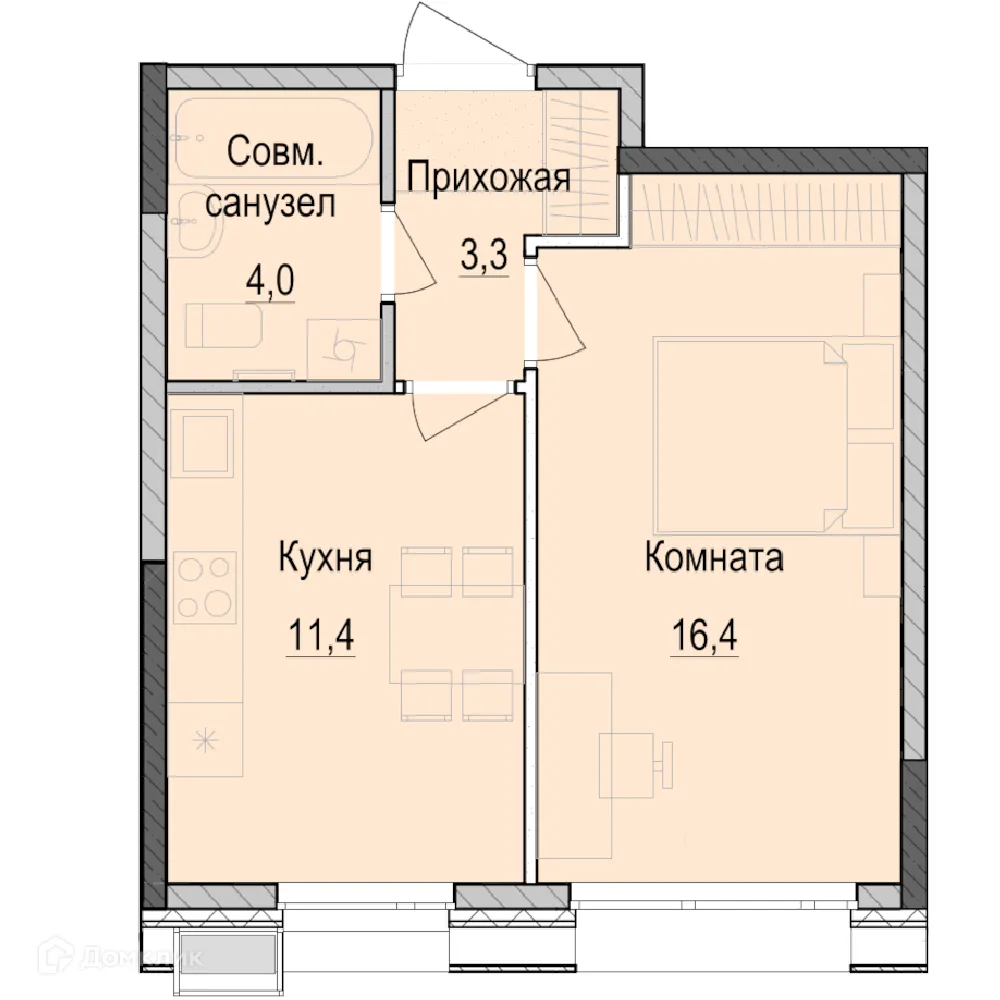 Фото квартиры в ЖК ПаркМаяк