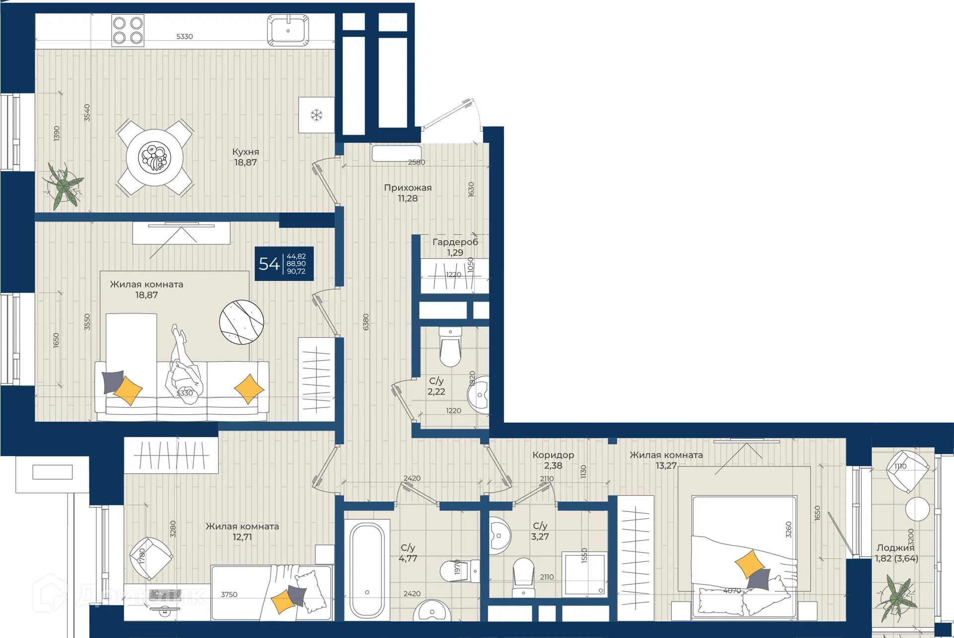 Фото квартиры в ЖК Концепт-комплекс бизнес-класса "Максат"