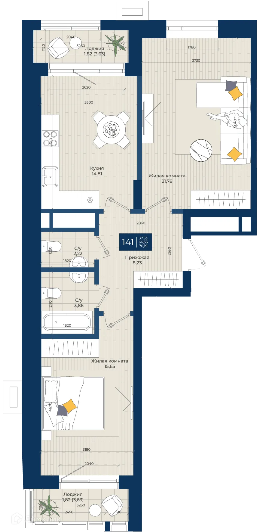 Фото квартиры в ЖК Концепт-комплекс бизнес-класса "Максат"