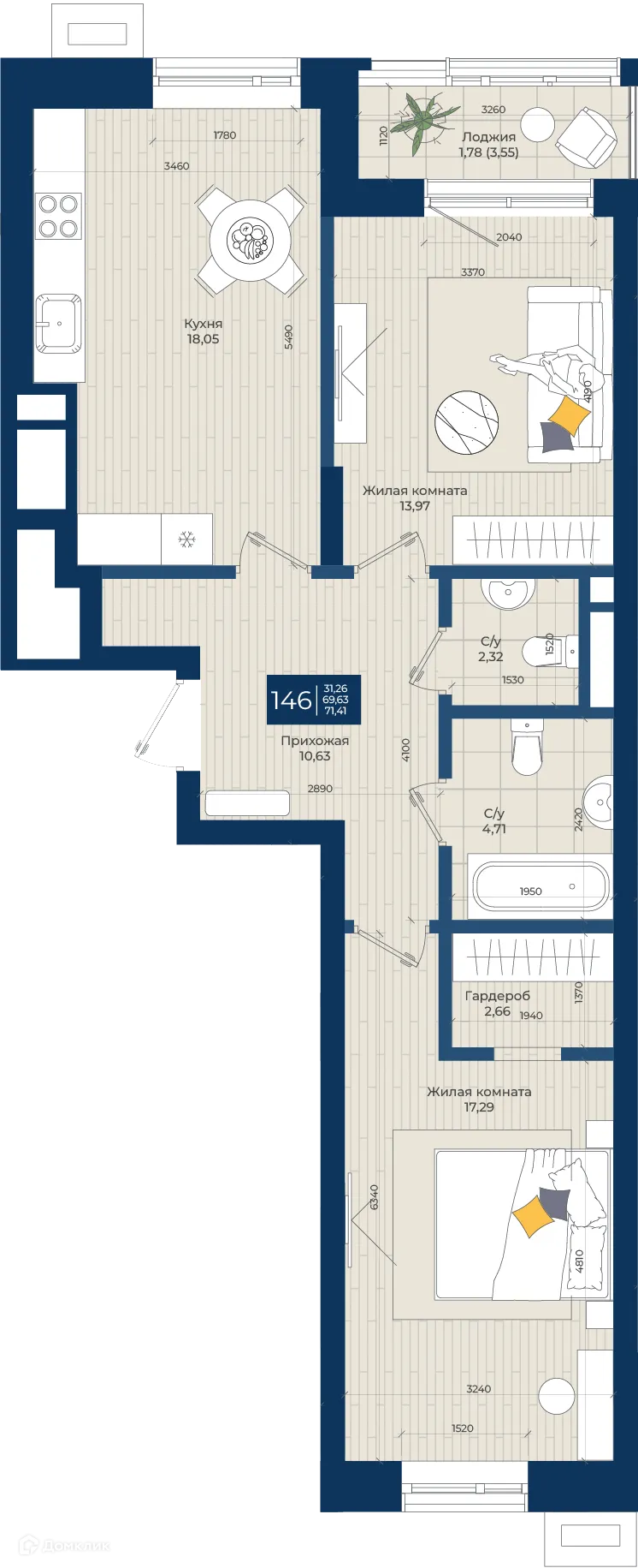 Фото квартиры в ЖК Концепт-комплекс бизнес-класса "Максат"