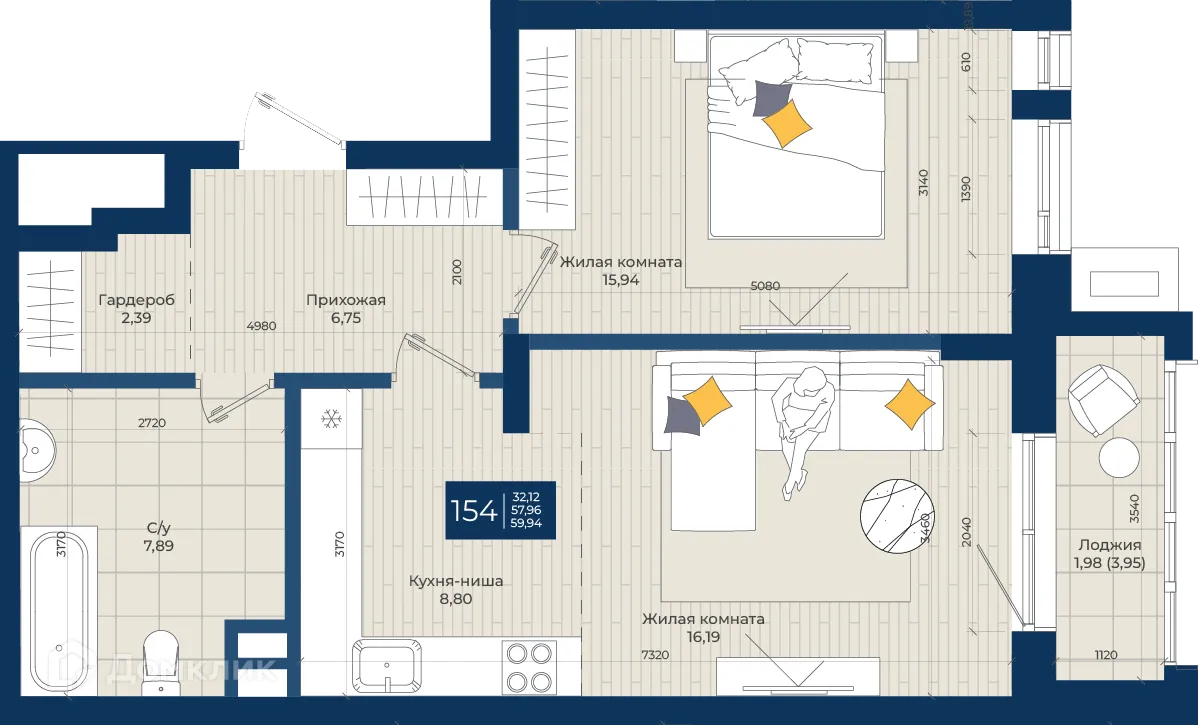 Фото квартиры в ЖК Концепт-комплекс бизнес-класса "Максат"