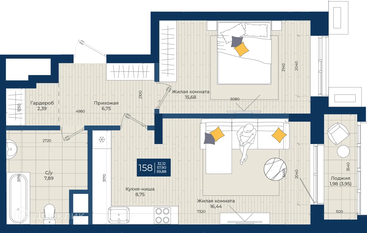 Фото квартиры в ЖК Концепт-комплекс бизнес-класса "Максат"