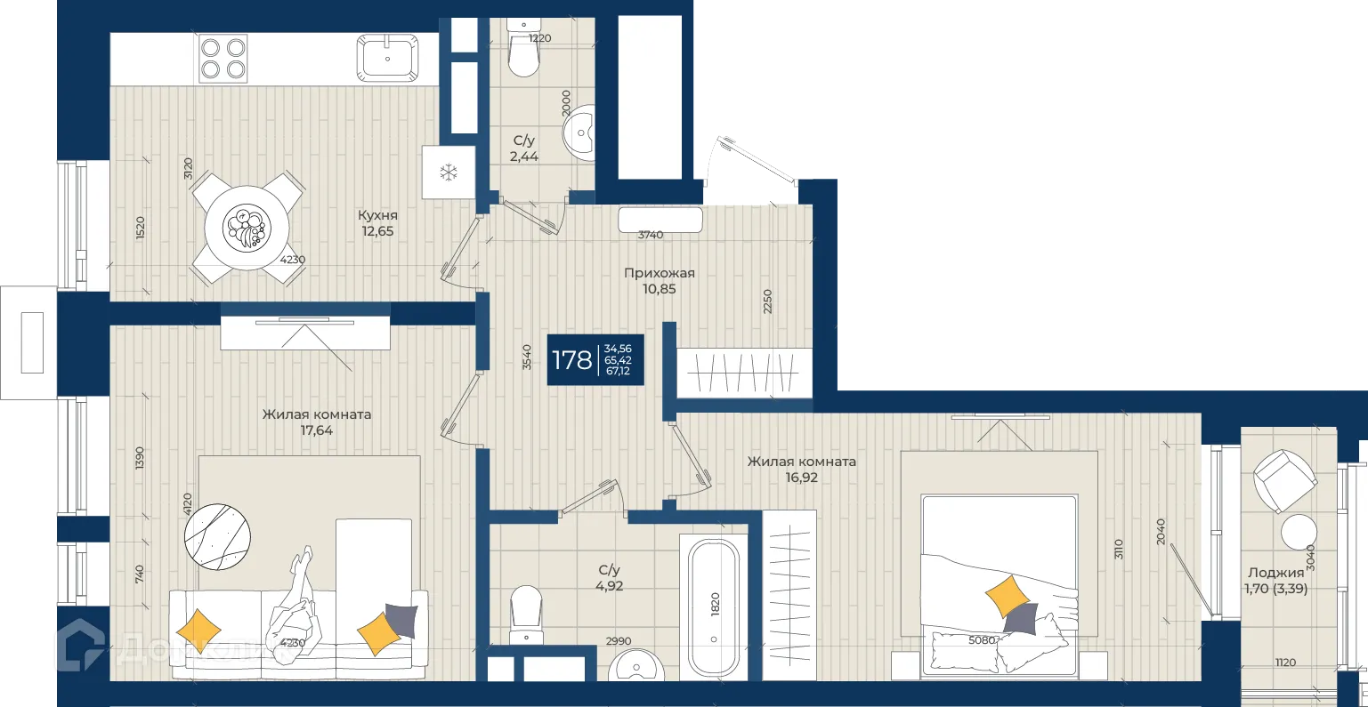 Фото квартиры в ЖК Концепт-комплекс бизнес-класса "Максат"