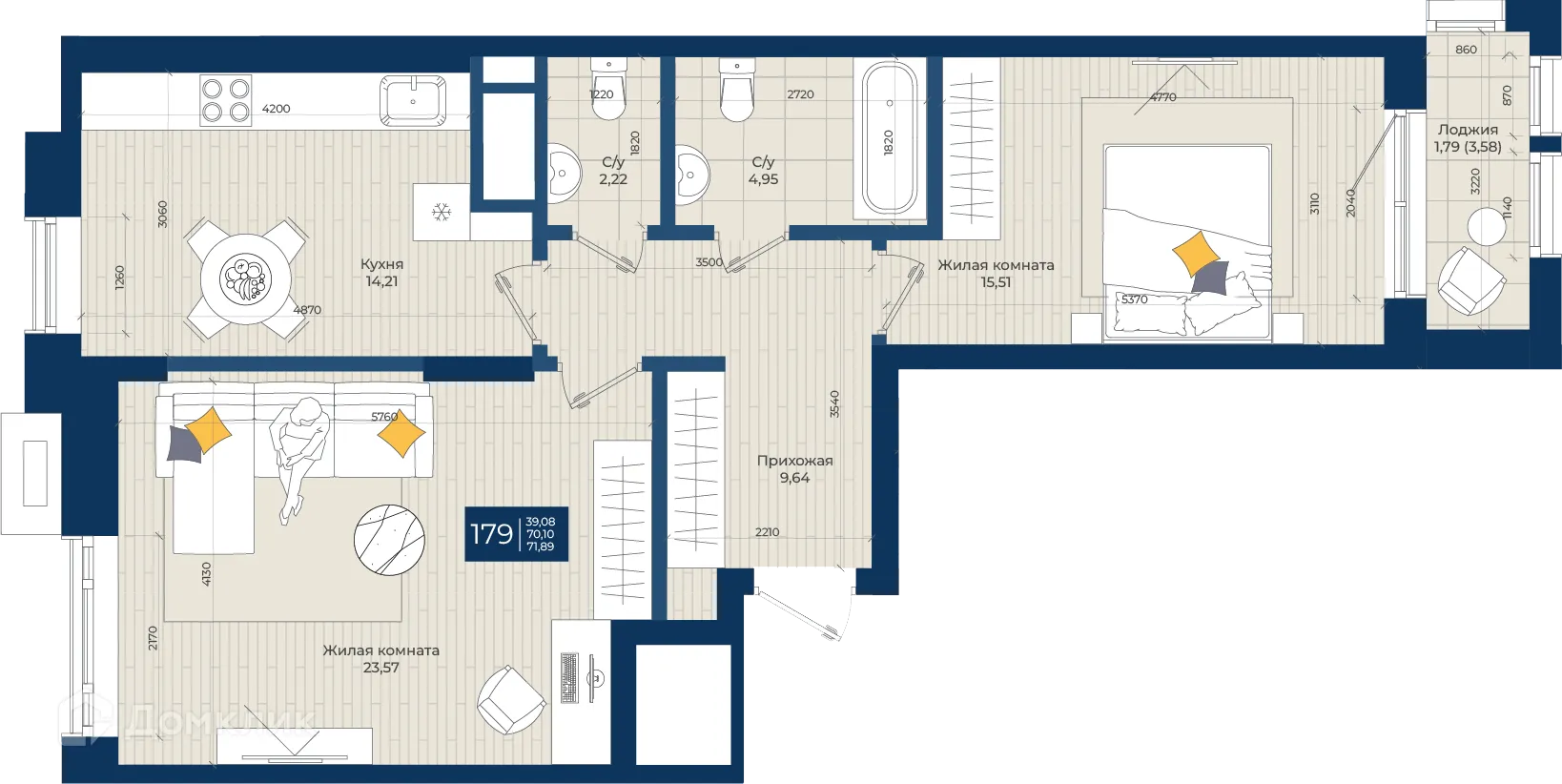 Фото квартиры в ЖК Концепт-комплекс бизнес-класса "Максат"