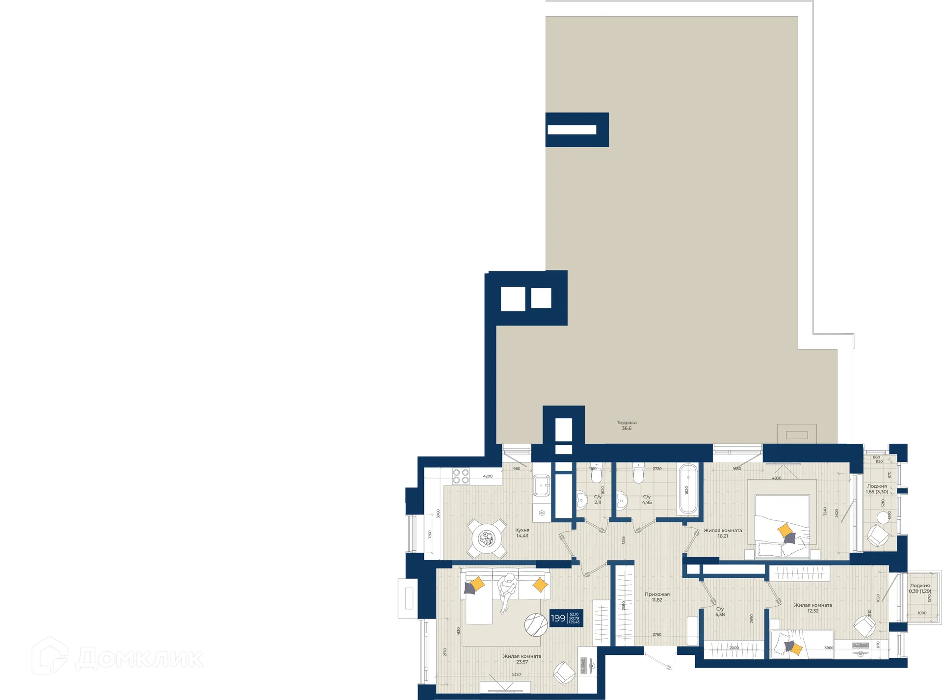 Фото квартиры в ЖК Концепт-комплекс бизнес-класса "Максат"