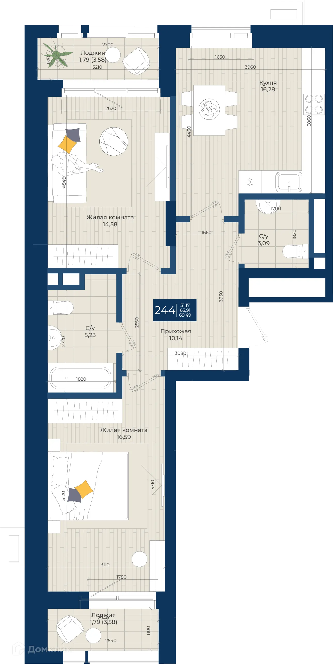 Фото квартиры в ЖК Концепт-комплекс бизнес-класса "Максат"