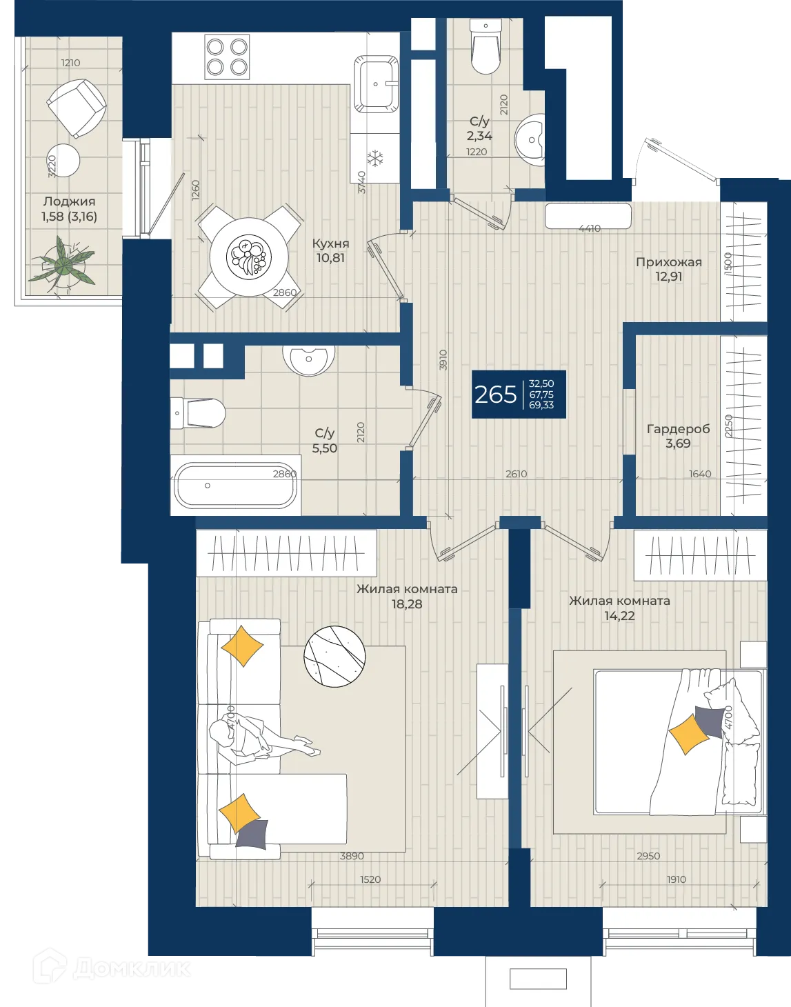 Фото квартиры в ЖК Концепт-комплекс бизнес-класса "Максат"