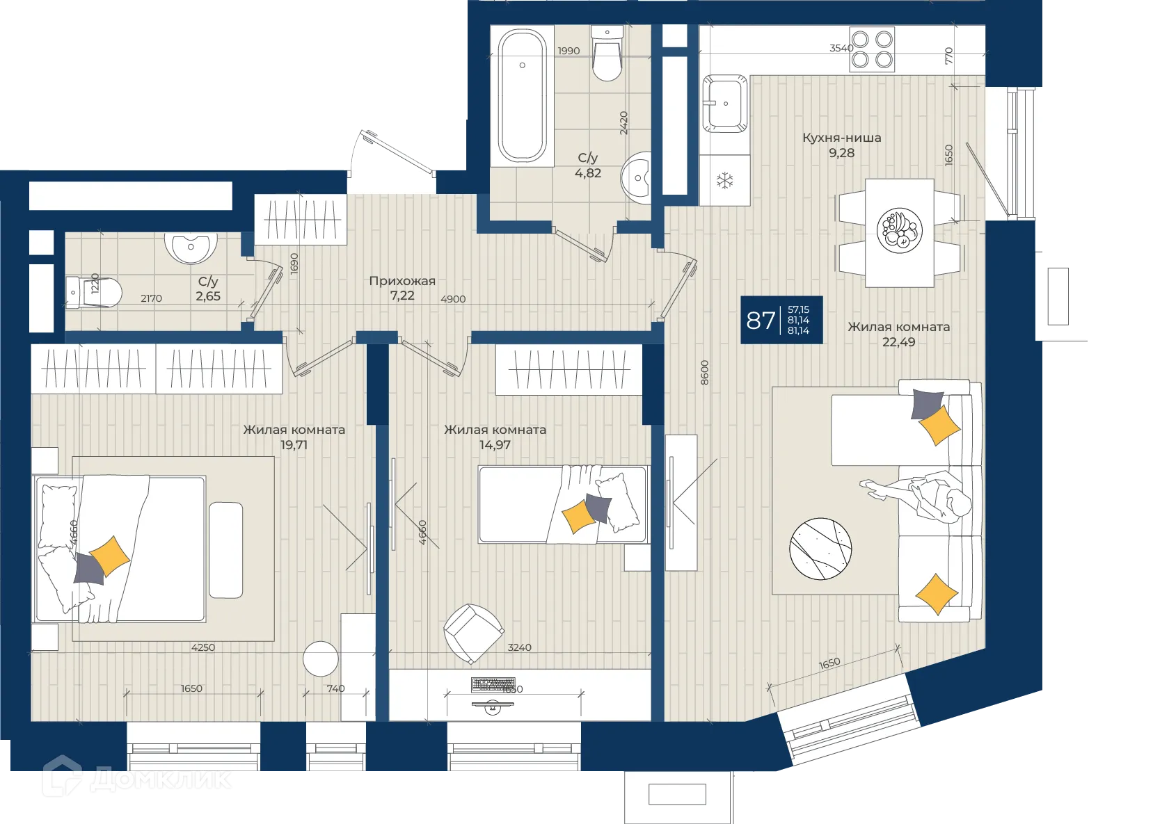 Фото квартиры в ЖК Концепт-комплекс бизнес-класса "Максат"