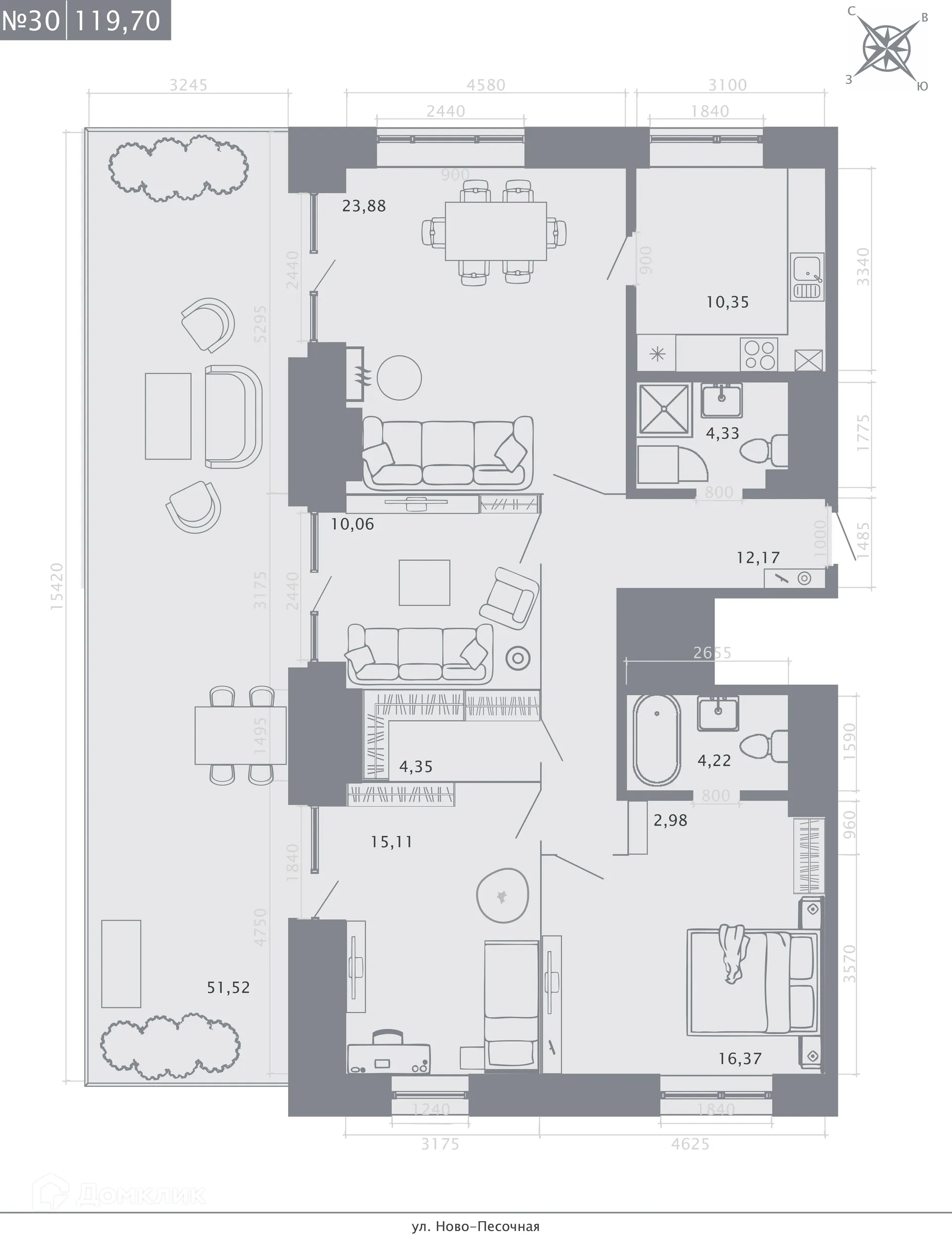 Фото квартиры в ЖК Кастура Таун