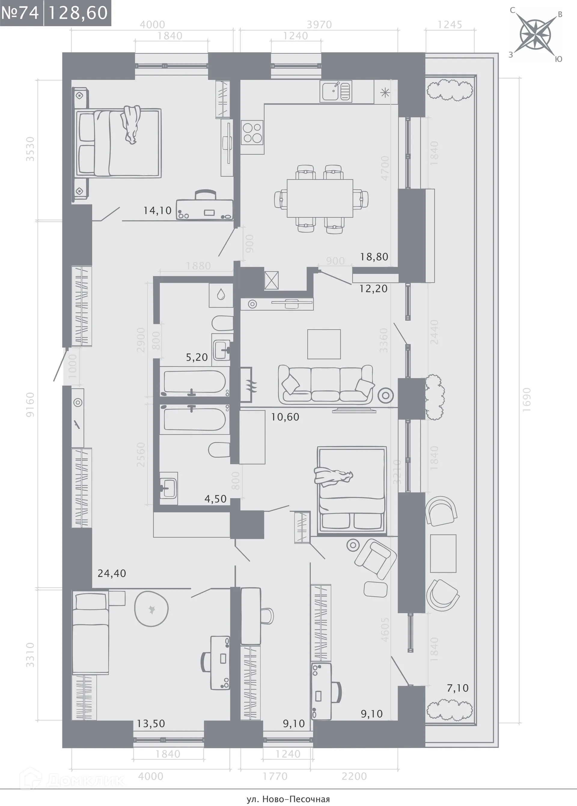 Фото квартиры в ЖК Кастура Таун