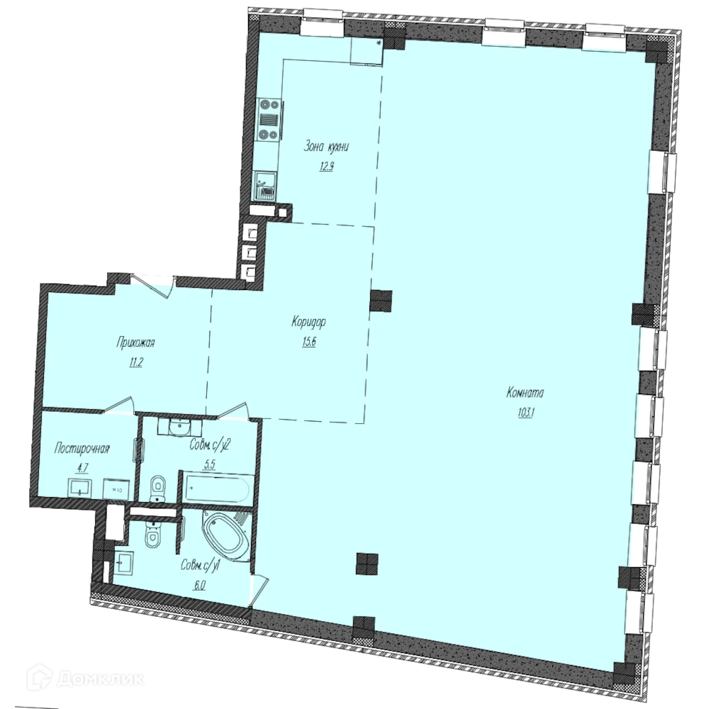 Фото квартиры в ЖК КОМОС НА ТУКАЯ