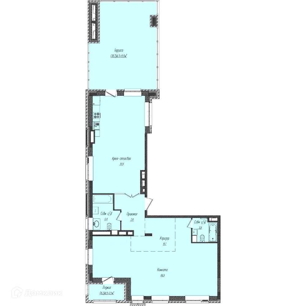 Фото квартиры в ЖК КОМОС НА ТУКАЯ