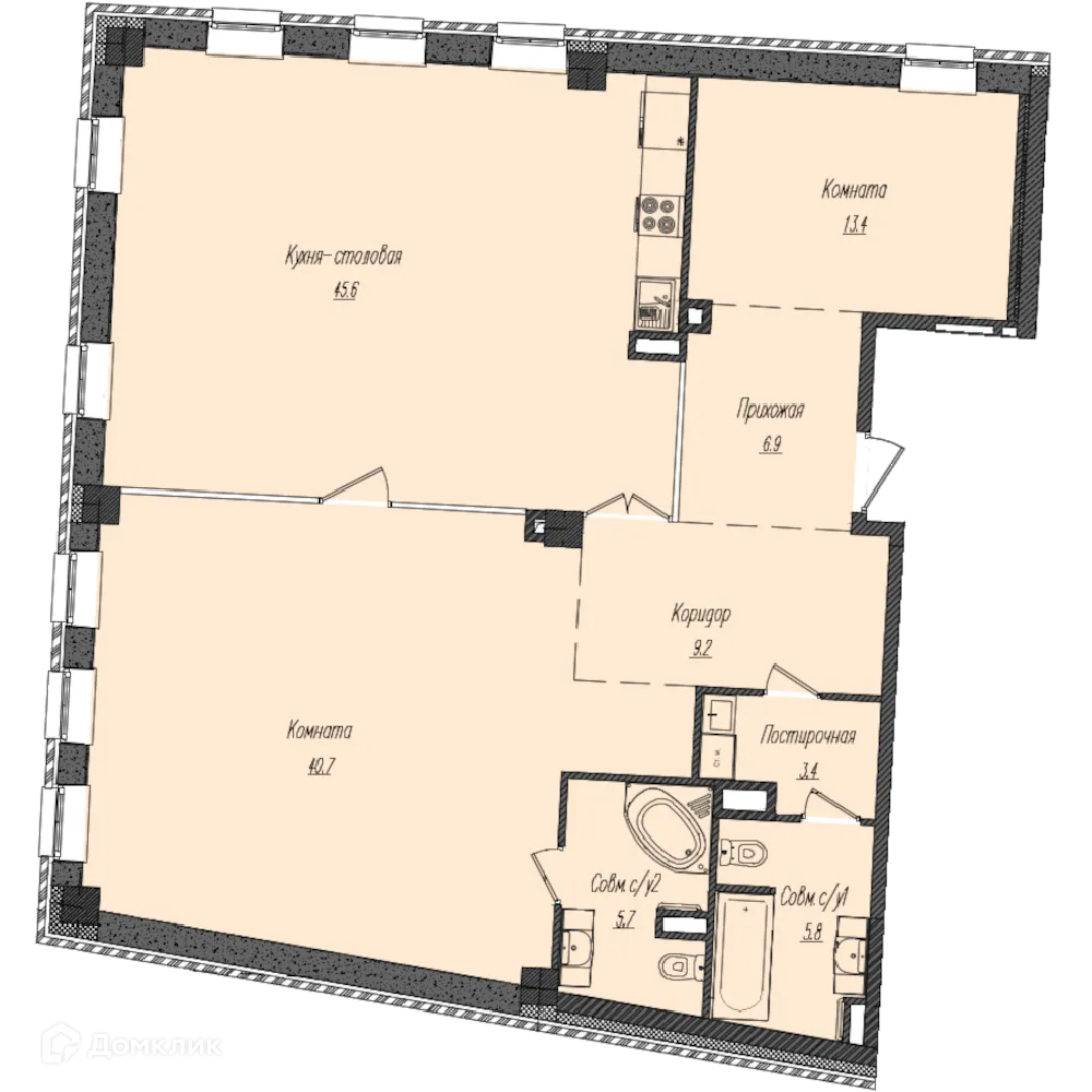 Фото квартиры в ЖК КОМОС НА ТУКАЯ