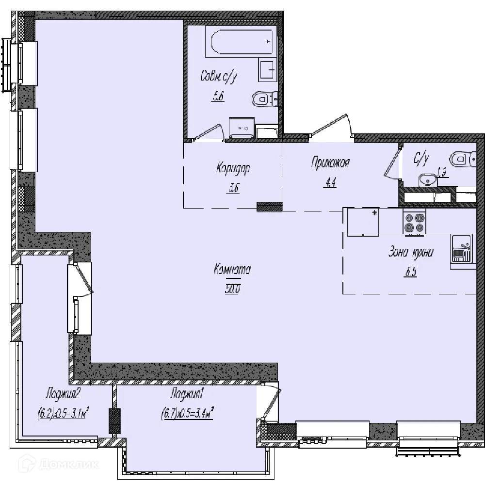 Фото квартиры в ЖК КОМОС НА ТУКАЯ