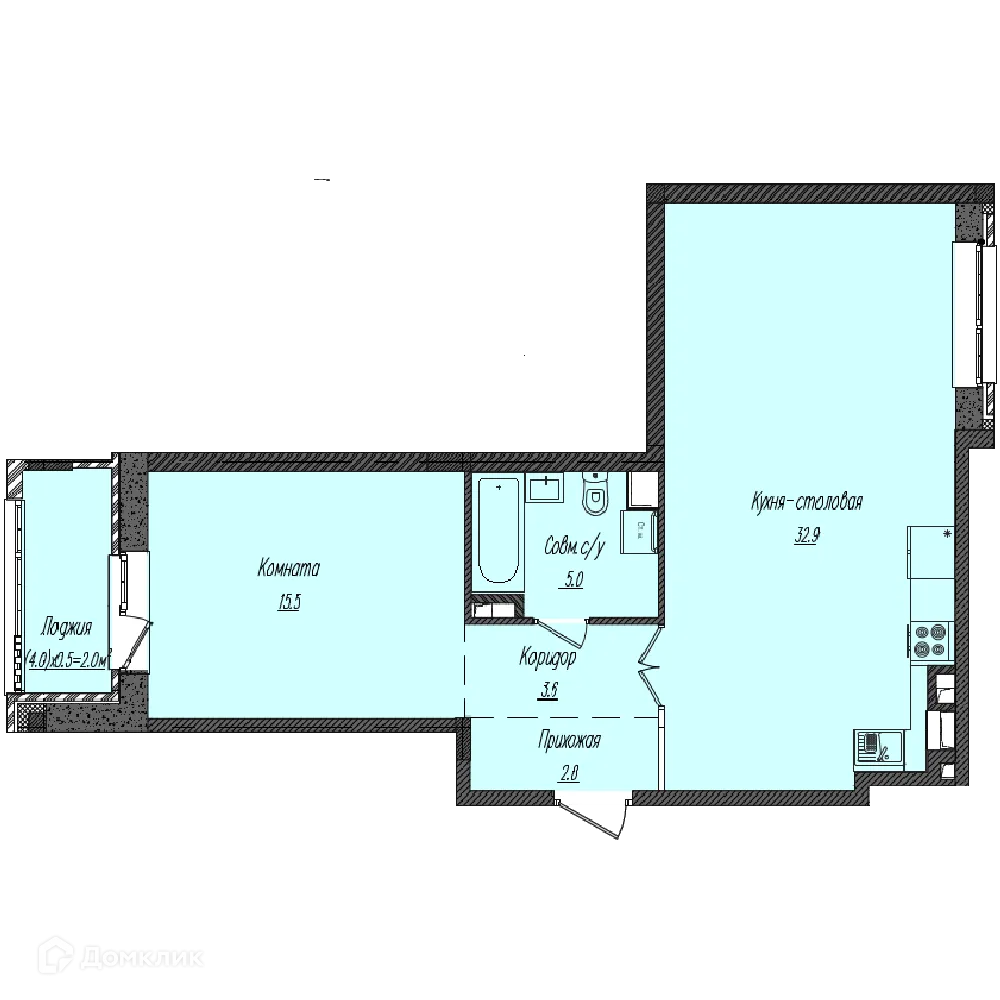 Фото квартиры в ЖК КОМОС НА ТУКАЯ