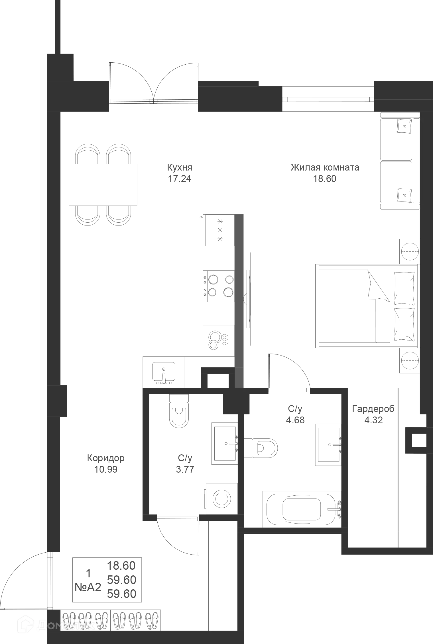 Фото квартиры в ЖК Мифы