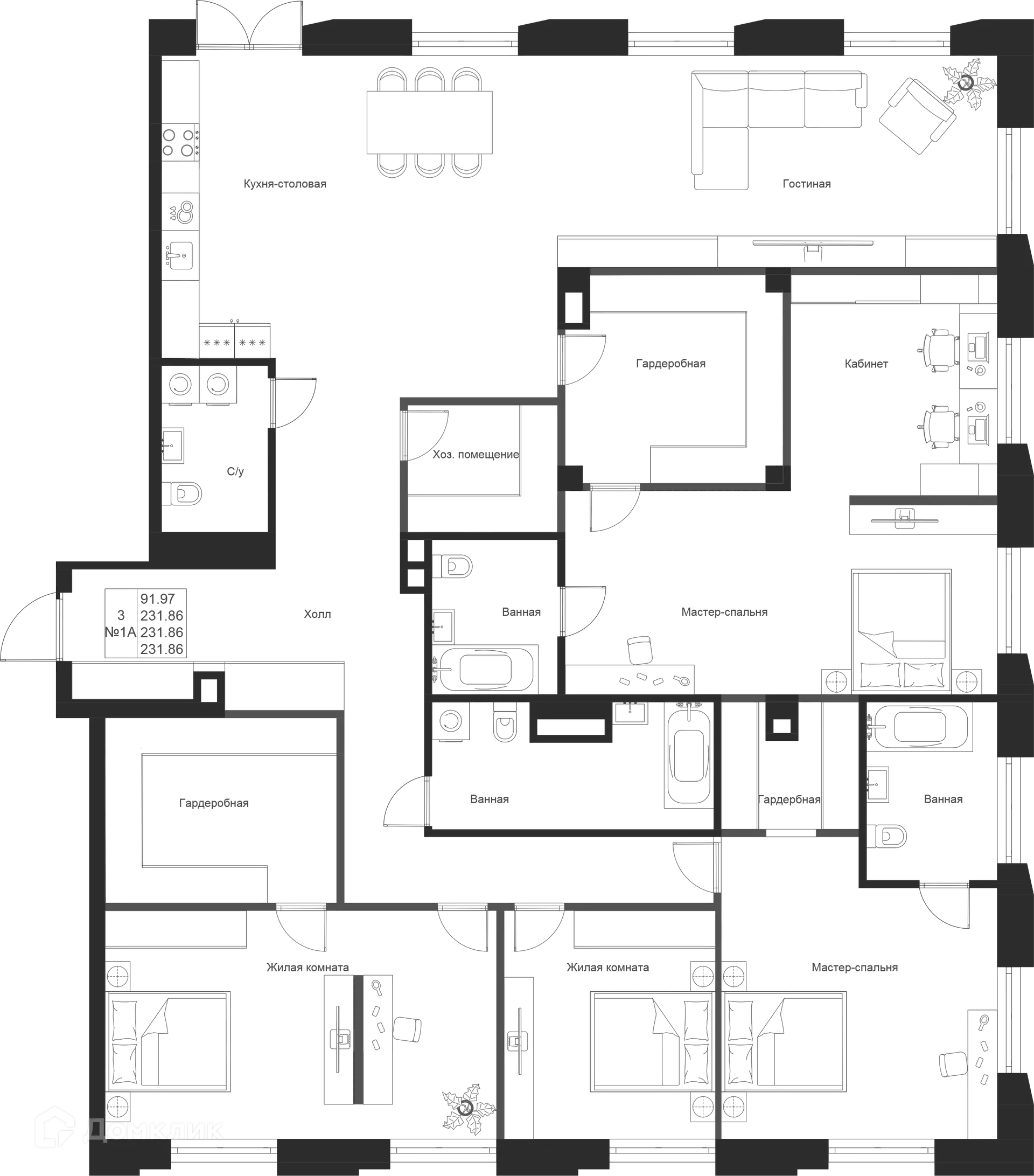 Фото квартиры в ЖК Мифы