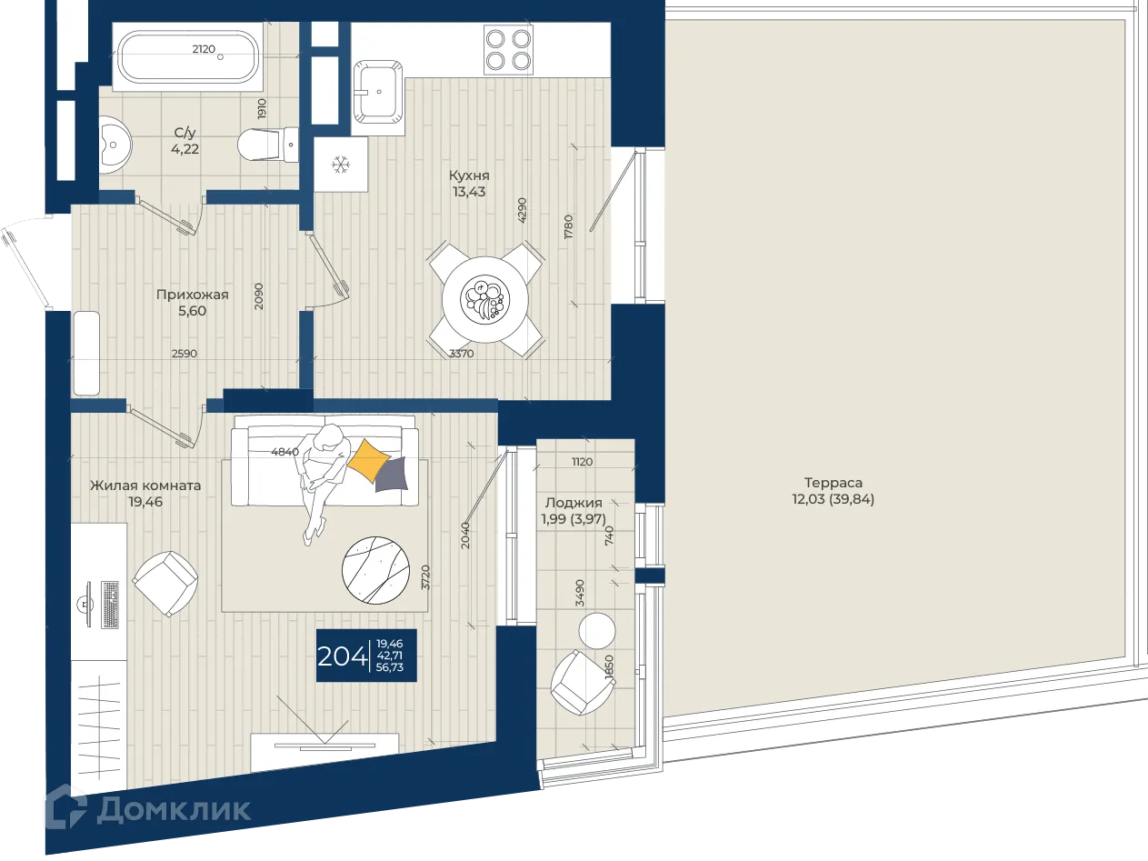 Фото квартиры в ЖК Концепт-комплекс бизнес-класса "Максат"