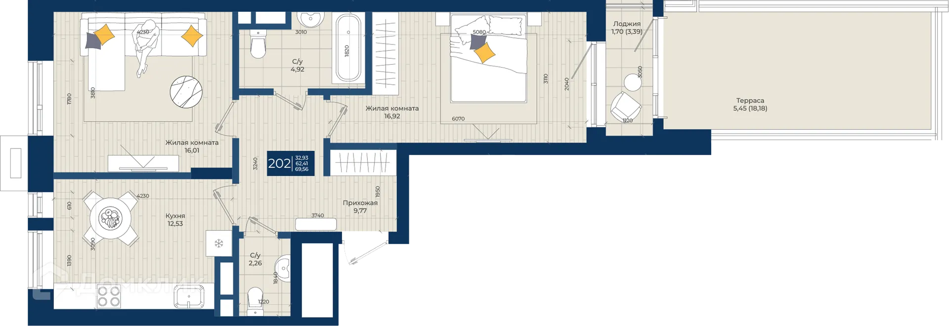 Фото квартиры в ЖК Концепт-комплекс бизнес-класса "Максат"