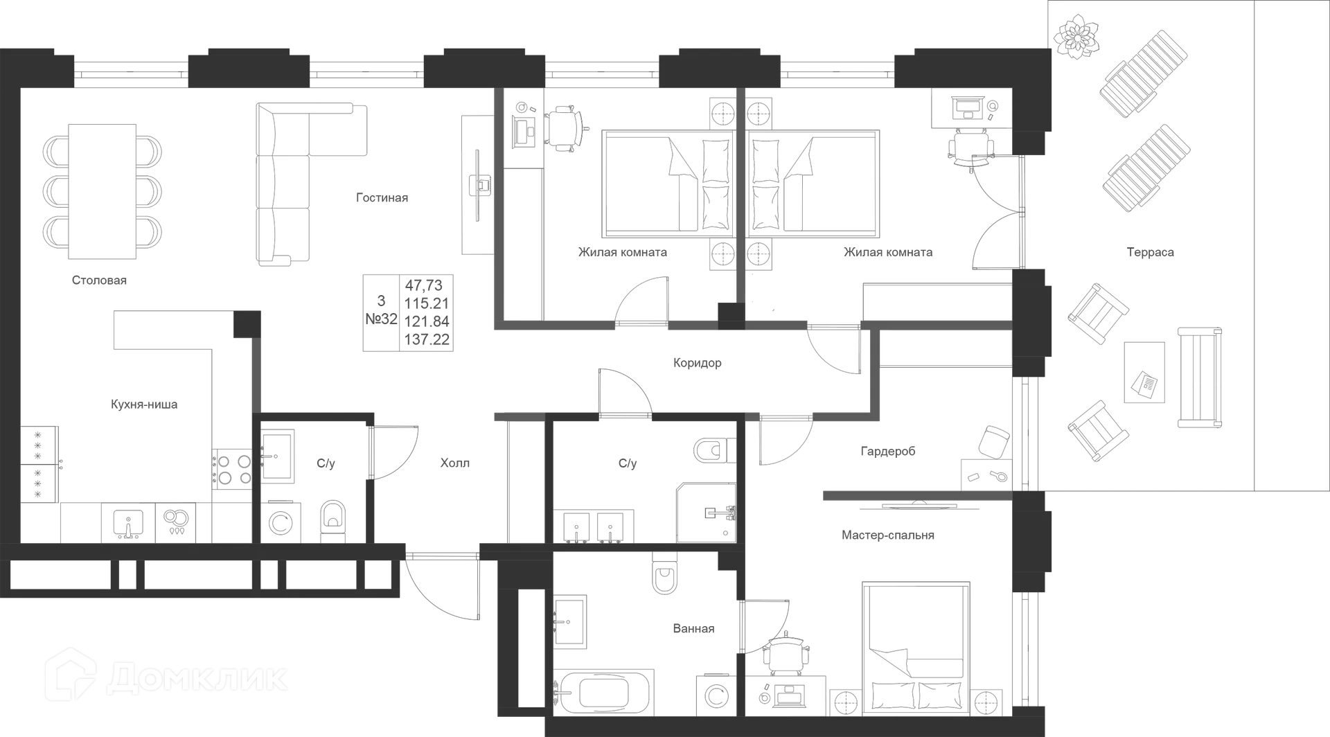 Фото квартиры в ЖК Мифы