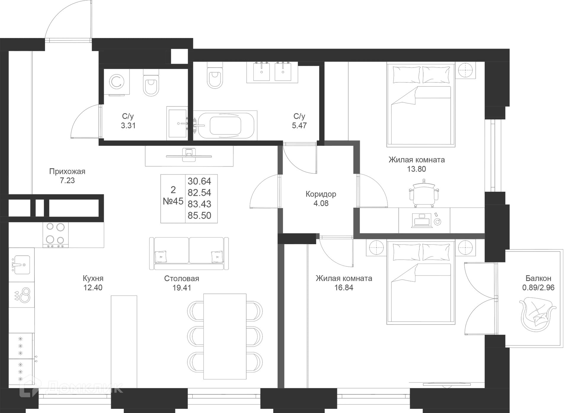 Фото квартиры в ЖК Мифы