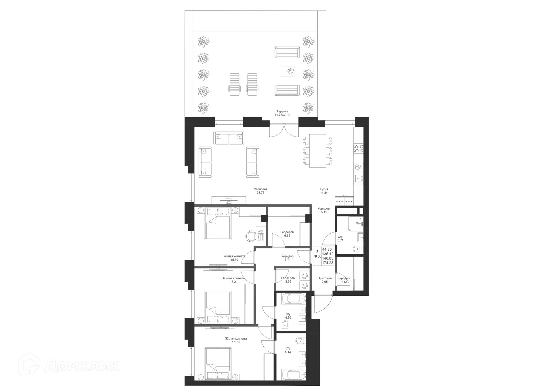 Фото квартиры в ЖК Мифы