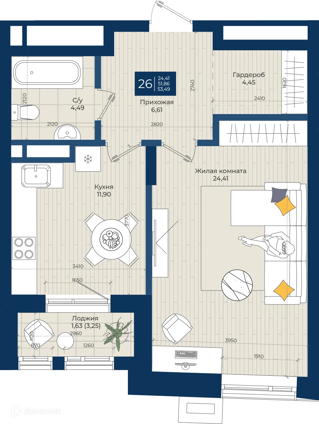 Фото квартиры в ЖК Концепт-комплекс бизнес-класса "Максат"