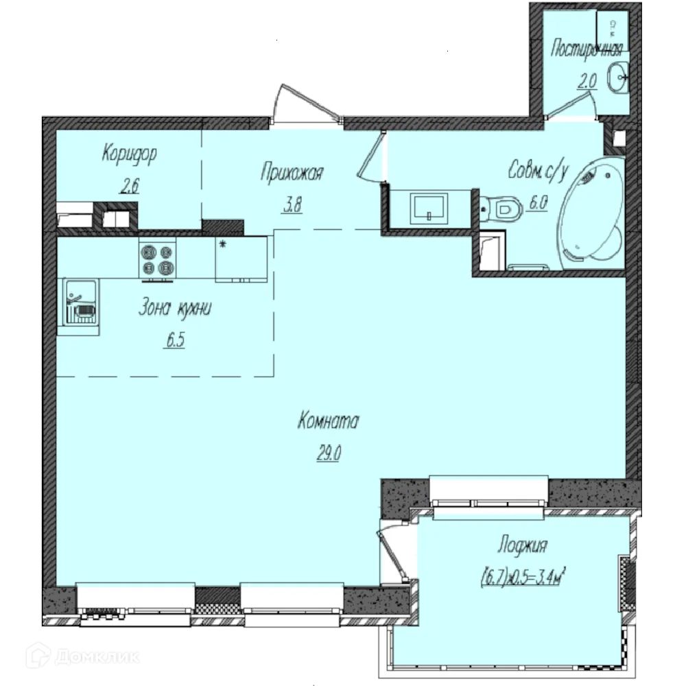 Фото квартиры в ЖК КОМОС НА ТУКАЯ