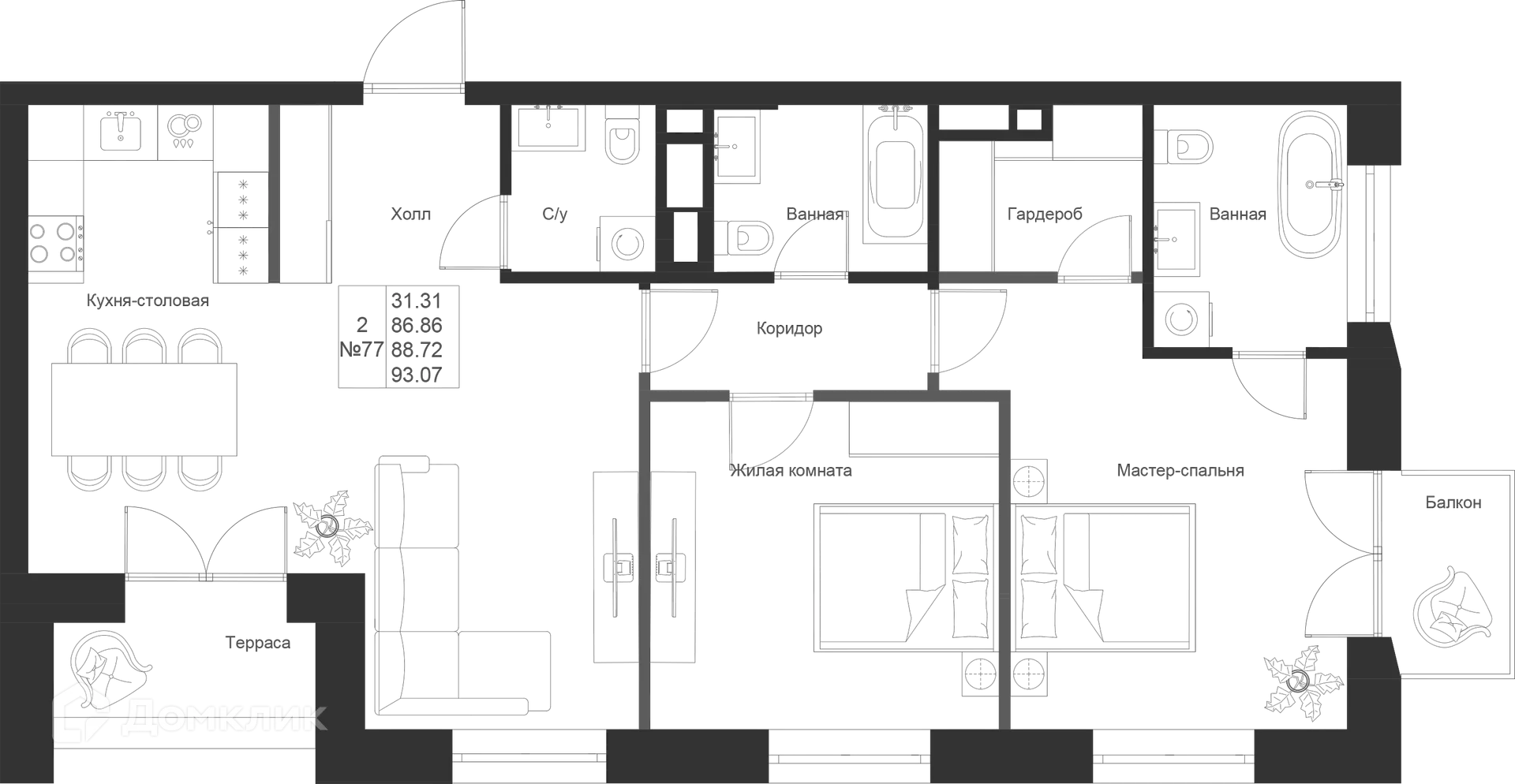 Фото квартиры в ЖК Мифы