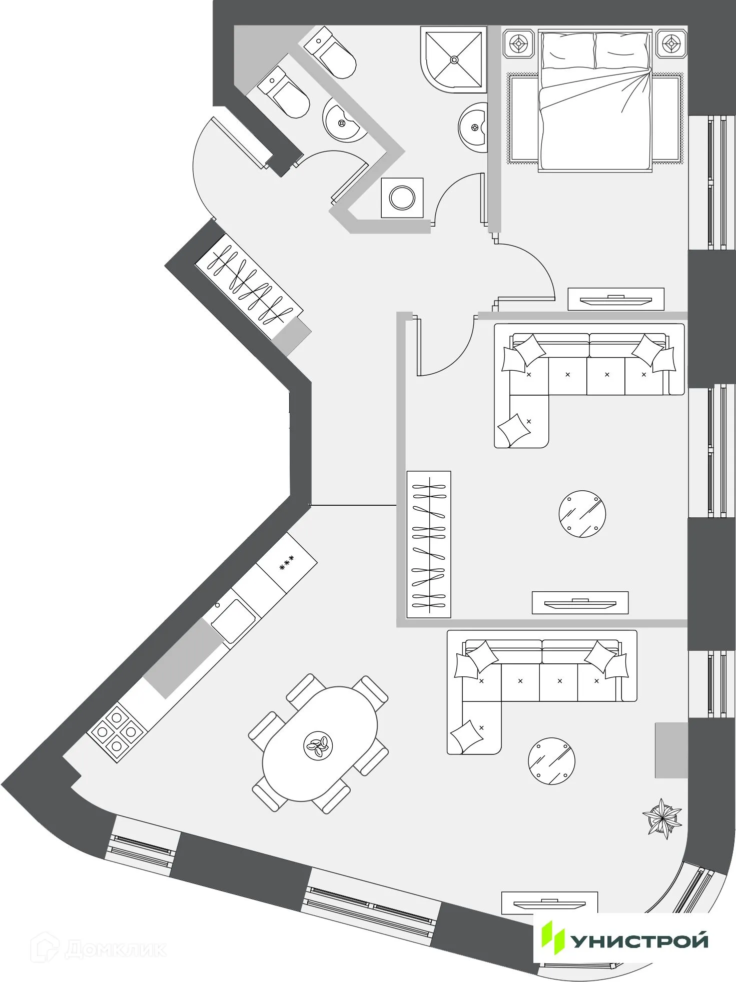 Фото квартиры в ЖК Уникум на Проспекте Победы