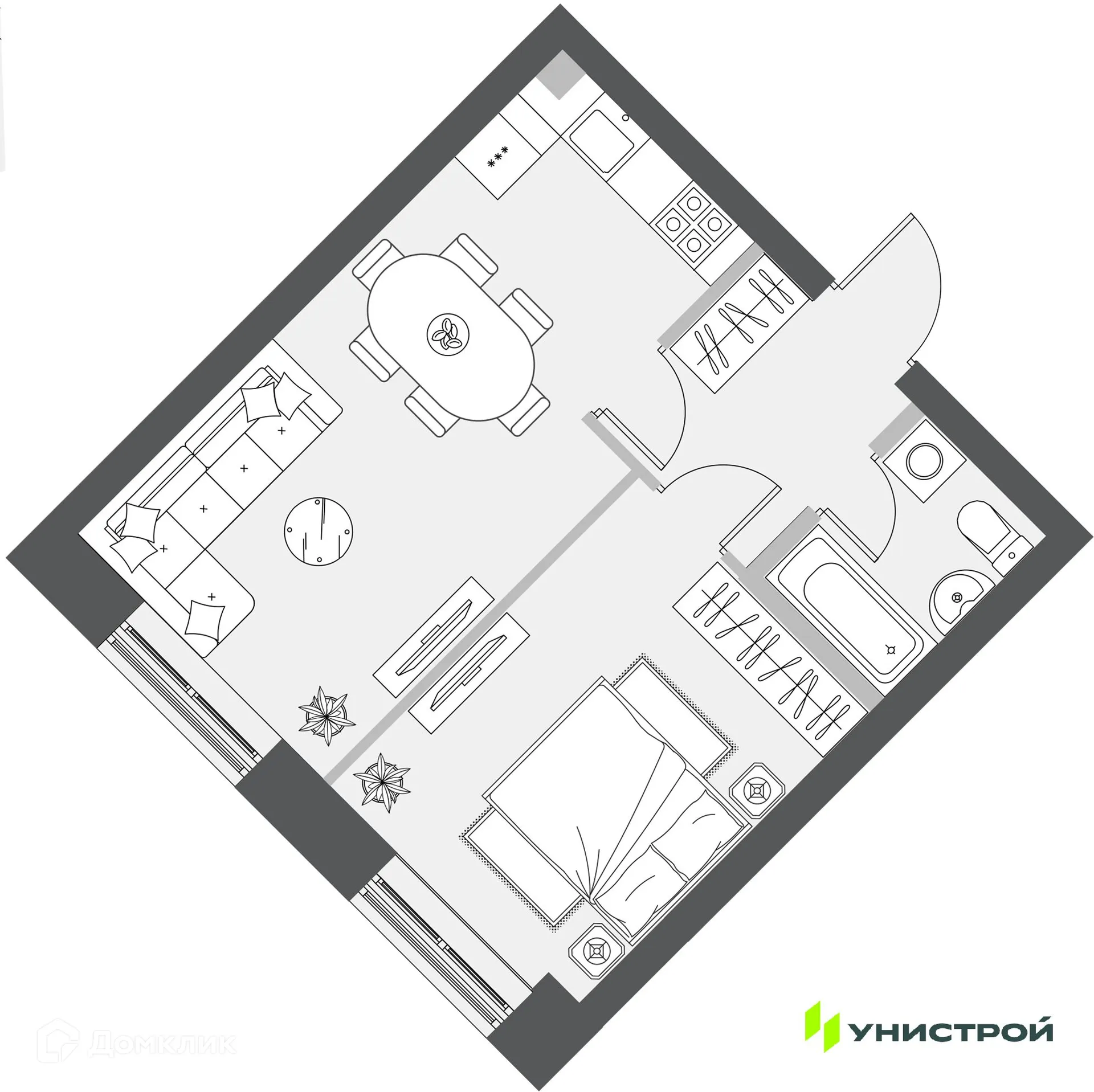 Фото квартиры в ЖК Уникум на Проспекте Победы