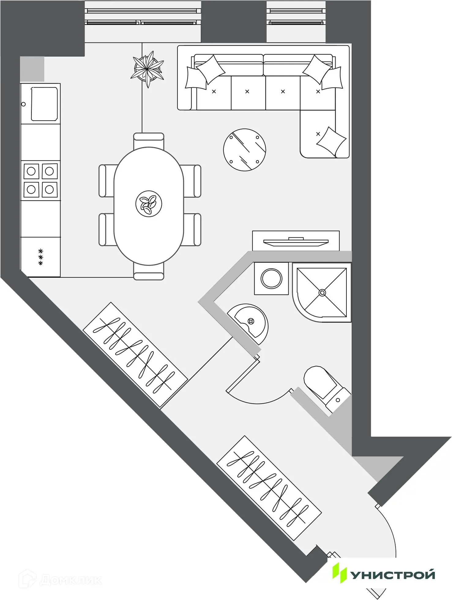 Фото квартиры в ЖК Уникум на Проспекте Победы